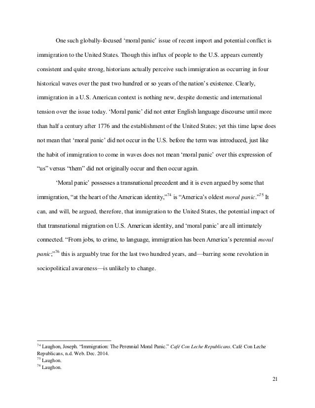 thesis on immigration to america